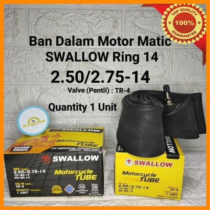 [LSS] BAN DALAM MOTOR 14 250 275 SWALLOW 250/275-14 MATIC 2.50/2.75-14