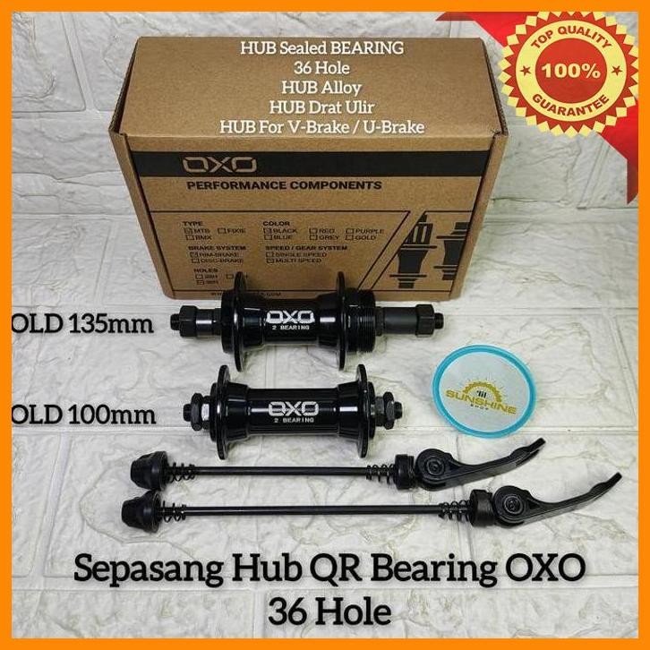 [LSS] HUB BEARING 36H OXO HB-201 ALLOY DRAT FREEWHEEL SEPEDA JADUL V U BRAKE