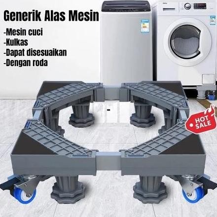 TERMURAH - CODAlas Mesin Cuci Stainless Steel yang Dapat Disesuaikan / Alas Kulkas, Dudukan Mesin Cu