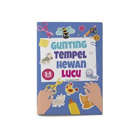 DISKON [MIZAN] BUKU AKTIVITAS ANAK GUNTING TEMPEL HEWAN LUCU | USIA 3-5 TAHUN