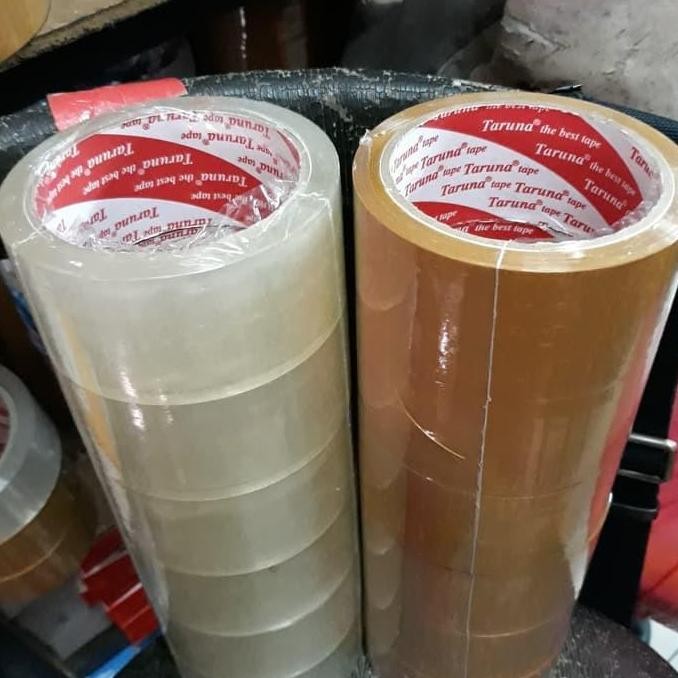 

TERMURAH - (Gojek Grab) Lakban bening coklat 45mm x 50 meter Taruna