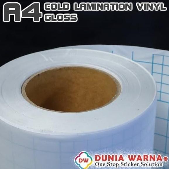 

TERMURAH - [A4] Cold Lamination Film Laminasi Dingin Vinyl Sticker Printing Transparan Roll