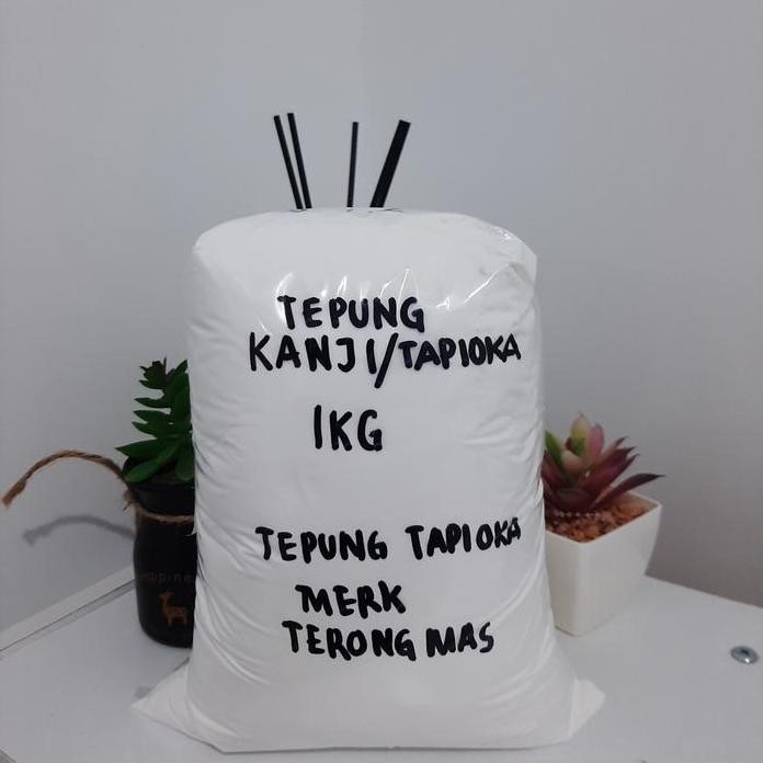 

Terlaris (Terlaris) Tepung Tapioka 1Kg / Tepung Kanji Cap Terong Mas 1Kg