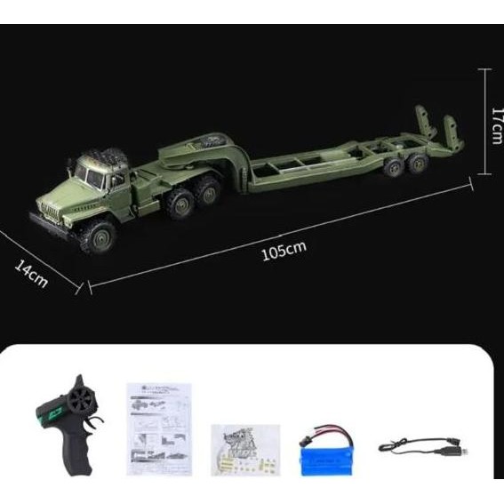Diskon Wpl B36-3  1/16 Rc Truck Truk Trailer  Army Tank Excavator