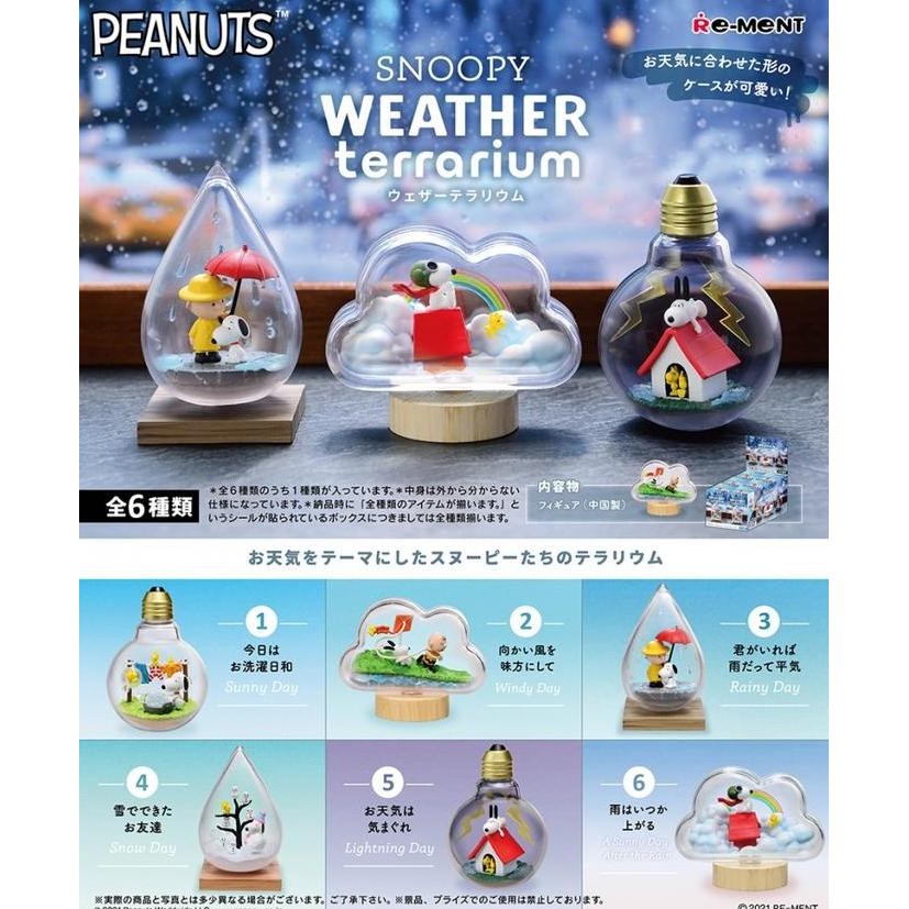 RE-MENT Peanuts SNOOPY Weather Terrarium