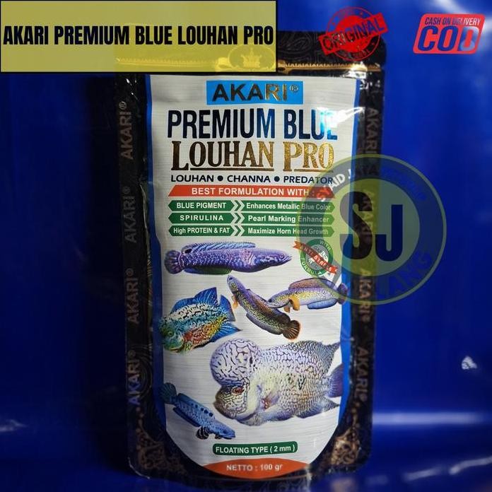 Terlaris Pelet Ikan Akari Premium Blue Louhan Pro Small 2Mm