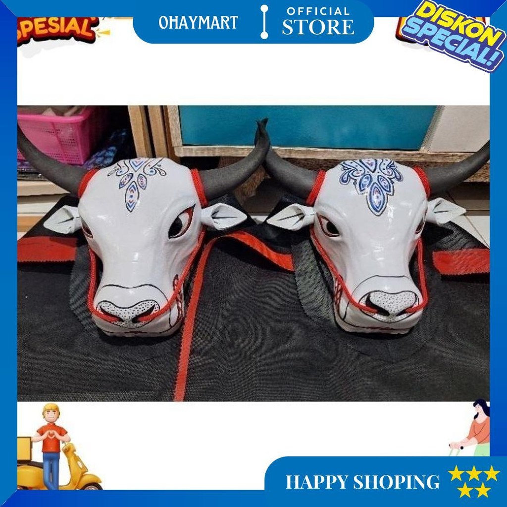 Siap Kirim Mainan Bantengan Mberot Putih /Mainan Anak Anak Bantengan Bantengan Mberot Krs