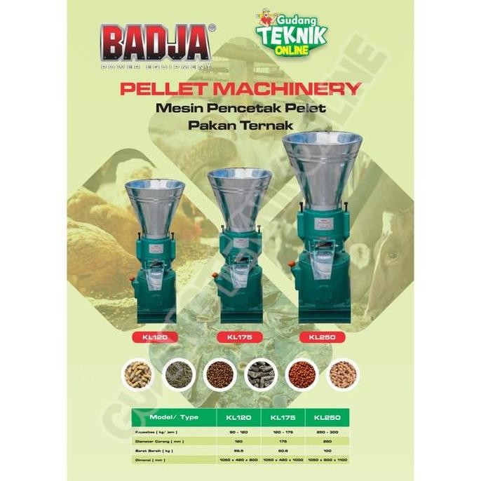 

Terlaris Badja Mesin Pelet Pellet Badja Kl-175 Roller 3 / Mesin Cetak Pembuat Pelet Pakan Ikan Ternak Kl 175 Pellet Machine Roll Roler 3 Kl175 Badja