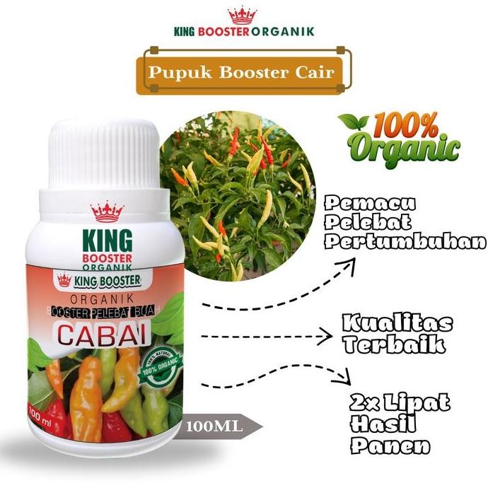 

Terlaris Pupuk Booster Cair Cabai (100Ml) I Pupuk Organik Pelebat Tanaman I Pupuk Organik Penyubur Tanaman Melebatkan Secara Maksimal Daun