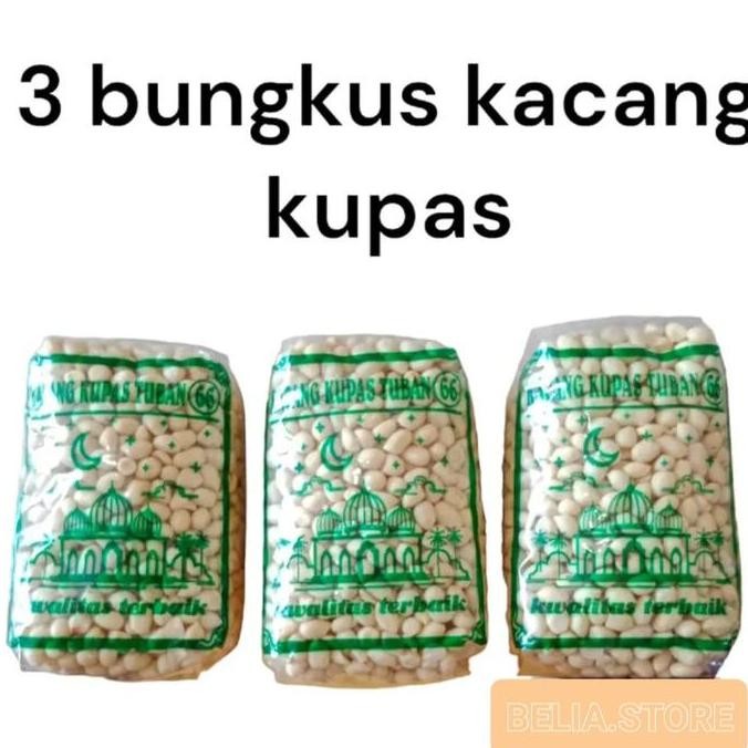 

Paket 3 Bungkus Kacang Kupas Tuban Kemasan 350gr Tinggal Goreng Cemilan Food