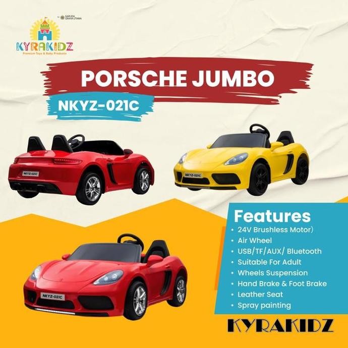 Diskon Mainan Mobil Aki Anak Porsche 24V