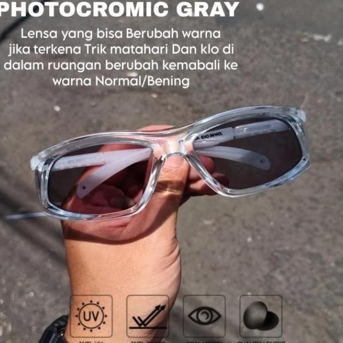 kacamata safety normal dan minus lensa photocromic rubah warna