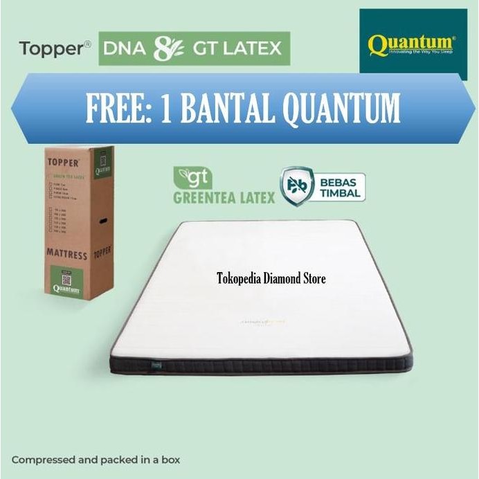 Quantum Topper Greentea Latex DNA 8 Cm 140 X 200 Cm Mattress Topper MURAH