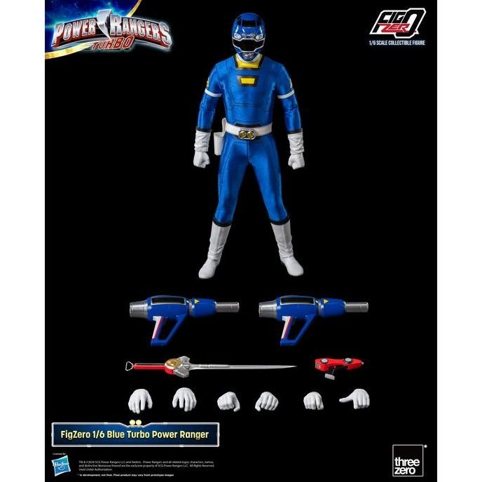 BEBAS ONGKIR - DP Threezero 3Z0814 FigZero 1/6 Power Rangers Turbo : Blue Turbo Power Rangers