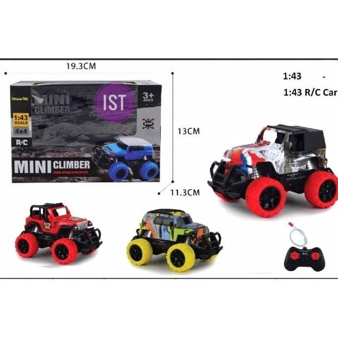 Spesial Mainan Anak Rc Mobil Mini Climber 4 X 4 Skala 1:43 Pr-17492