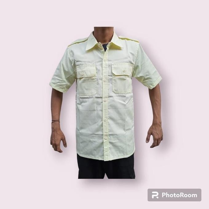 Kemeja Satpam Pdh Lengan Pendek Baju Pria Lembut Katun New Stok