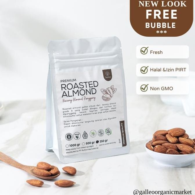 

Kacang Almond Panggang Kupas 500 gr / Roasted Almond Galleo