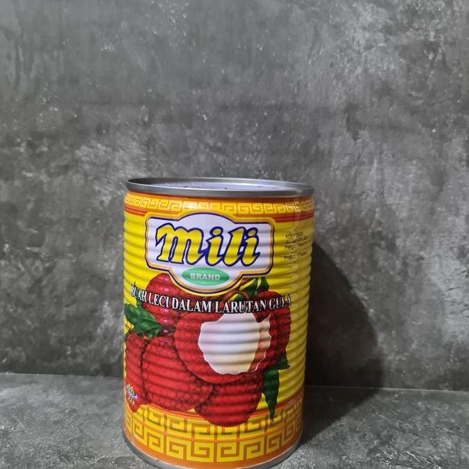 

mili lychee in syrup 565g / leci kaleng mili 565g
