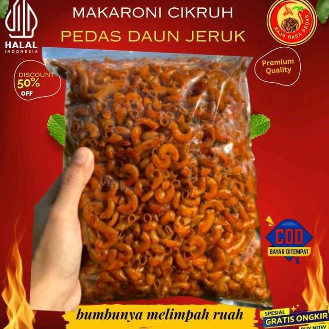 

MAKARONI CIKRUH 1 KG LEZAT & GURIH Food Snack Cemilan Crispy Kering Camilan Snack Cemilan Jajanan Keripik Makanan