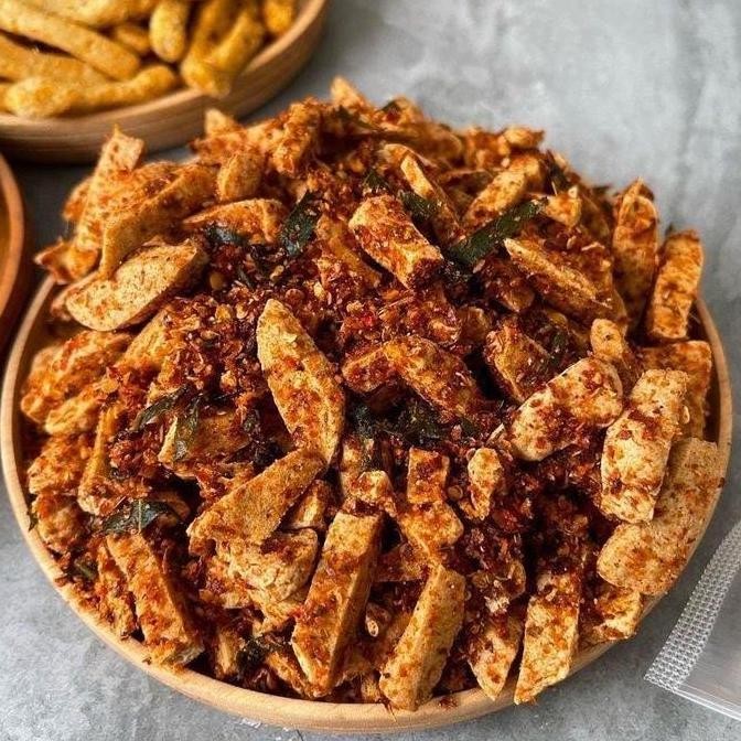 

Basreng Pedas Daun Jeruk 250 gram Camilan Chili Makanan Food Snack Goreng Kering Snacks