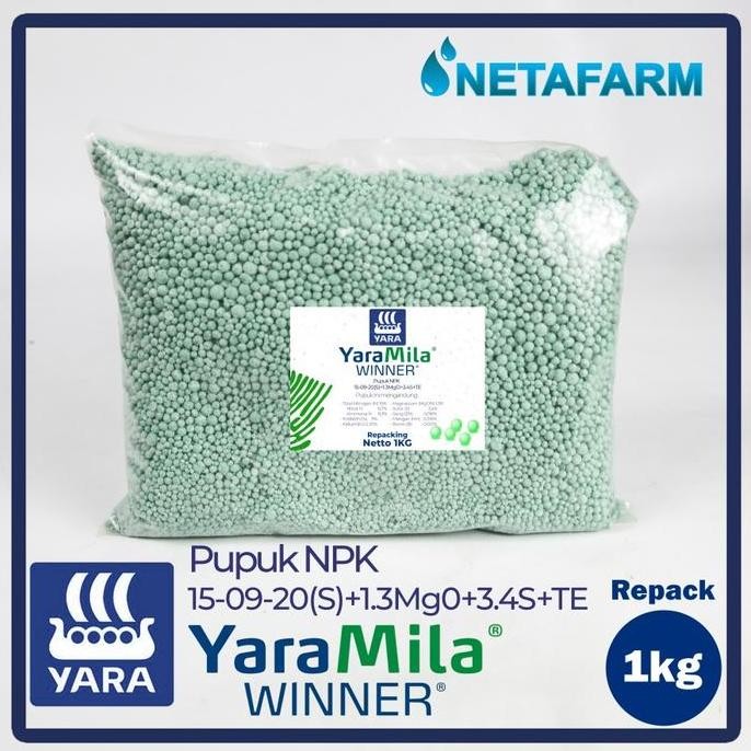 

Terlaris Pupuk Npk 15-09-20 Yaramila Winner Repacking 1Kg