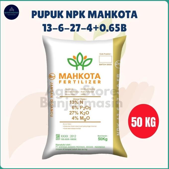 Terlaris Pupuk Npk 13 6 27 4 Mahkota Kemasan 50Kg