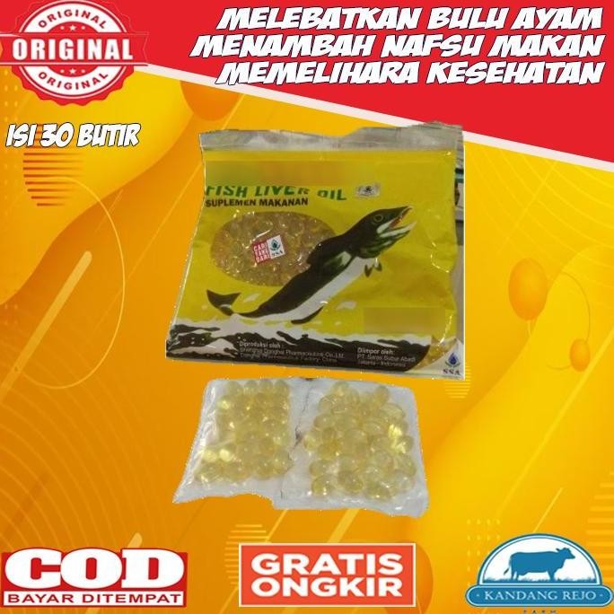 

Terlaris (3 Pack) Minyak Ikan Repack Isi 30 Butir Vitamin Ayam Burung Kucing Anjing