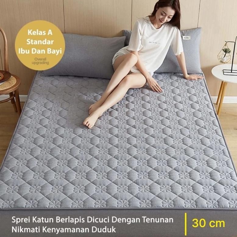 PJ Sprei Sultan Waterproof Anti Air Breathable/ Sprei Protector bermotif / Sprei anti air ukuran 90x