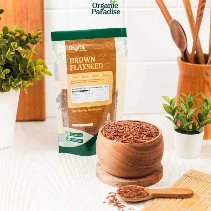 

Natural Brown Flaxseed 1 KG / Biji Rami Coklat 1 KG Organic Paradise