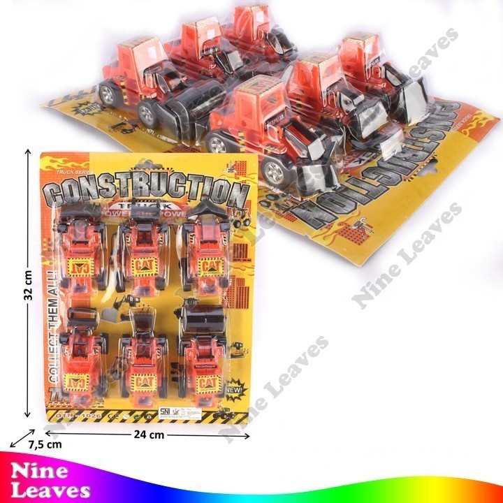 Mainan Kendaraan Konstruksi Truk Konstruksi Set 6 Pcs Construction