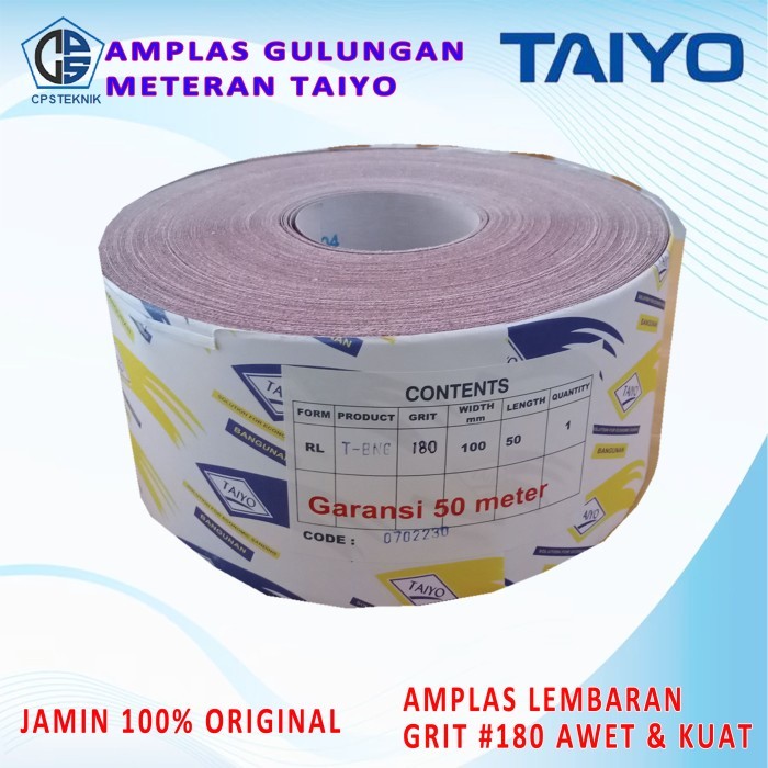 Amplas Bangunan Grit # 180 TAIYO Amplas Gulung Roll Amplas Meteran