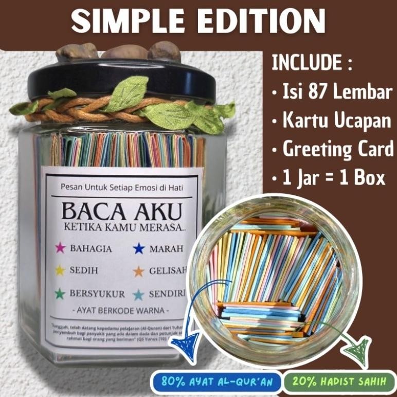 Muslim Jar [Simple Edition] || Paket Hadiah islami unik souvenir Pernikahan dan Wisuda