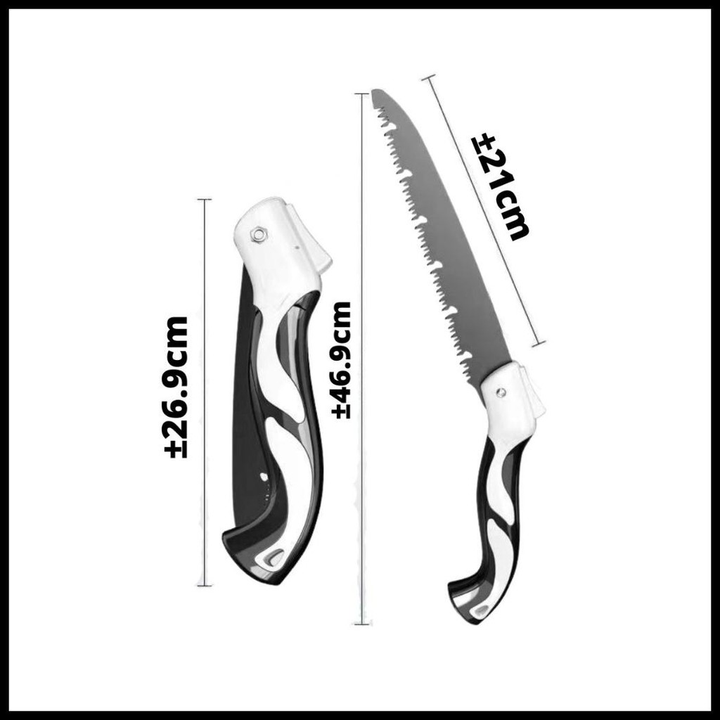 GERGAJI LIPAT PORTABLE MULTIFUNGSI 47CM 210MM PORTABEL FOLDING WOOD HAND SAW / ALAT PEMOTONG KAYU DA