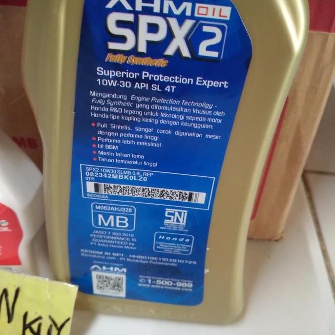 PAKET OLI SPX 2 MATIC OLI GARDAN AHM UNTUK MOTOR MATIC HONDA BEAT, VA