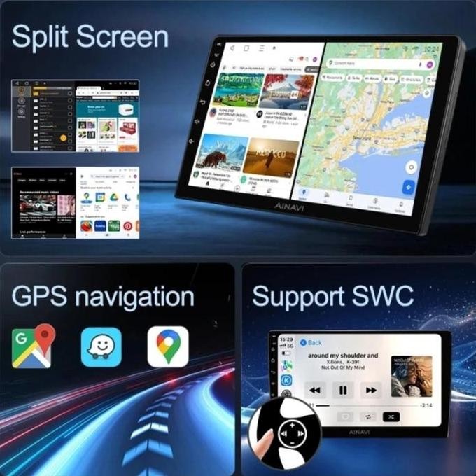 Head Unit Tape Android Mobil Brio Brv Mobilio 9 Inc Double Din 2/32 Gb Terbaru