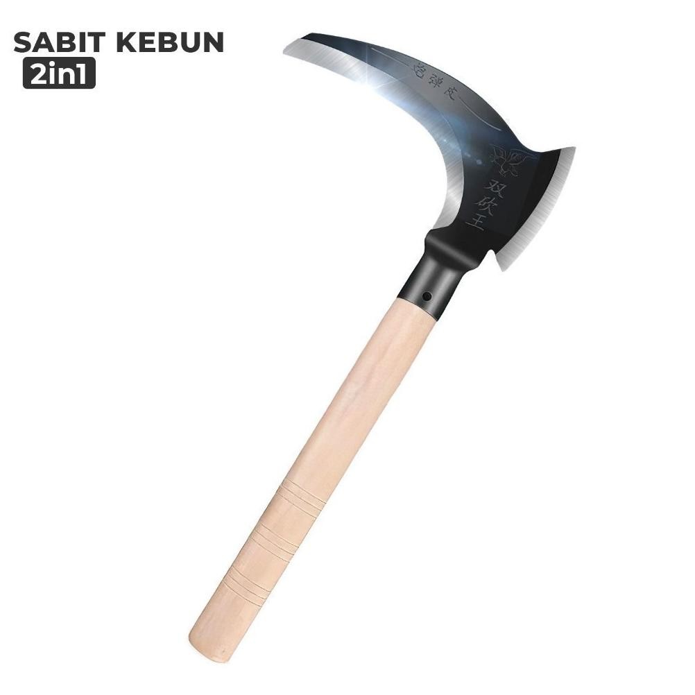 Sabit Kapak Ganda Baja Sabit Ranting Pohon Sabit Rumput Arit Padi Alat Pembelah Bambu