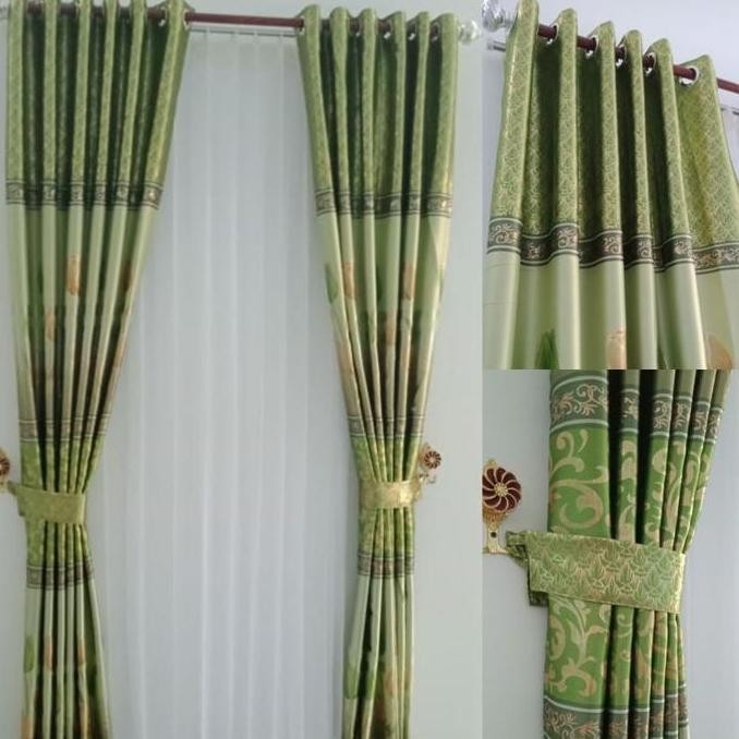 original gorden blackout motif bunga tulip minimalis