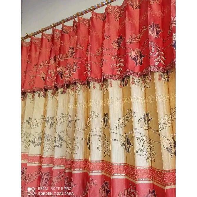 GORDEN JHODA L150 X T220CM GORDEN JENDELA GORDEN PINTU Abu Biru Coklat Hijau Hitam Merah Ungu Asli