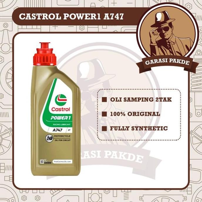 CASTROL POWER1 A747 RACING 1L OLI SAMPING 2TAK RACING PREMIUM ORIGINAL