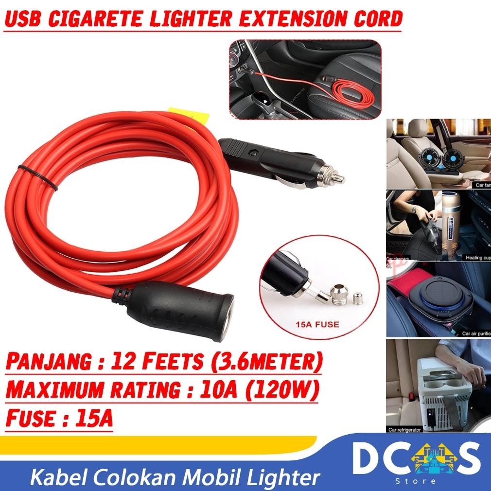 Ready Kabel Colokan Mobil Cigarette Lighter Extension Colokan Rokok Mobil