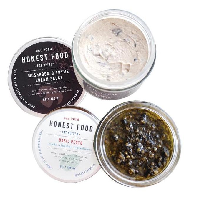 

PROMO COMBO 6: MUSHROOM CREAM SAUCE & BASIL PESTO (SAUS PASTA HONESTFOOD) - BAHAN MASAKAN STEAK JAMUR SAPI AYAM IKAN SANDWICH MENU SAHUR BUKA PUASA RAMADHAN MAKANAN SPICY