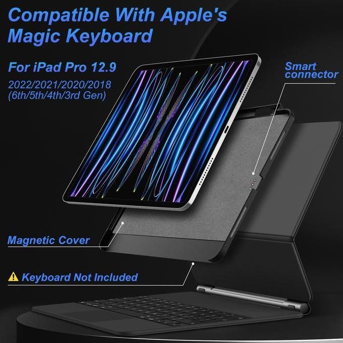 GOOJODOQ Cover Detachable Magic Magnetic Keyboard Casing for iPad Pro 11 Air 4 Air 5 iPad Pro 12.9 6