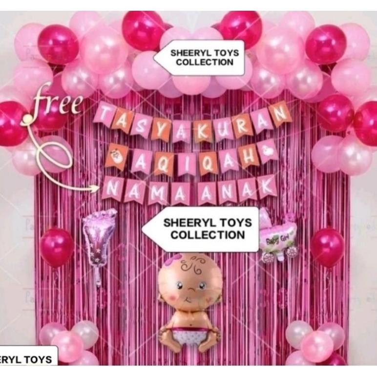[PROMO]PAKET DEKOR TASYAKURAN AQIQAH SET DEKOR TEMA AQIQAH UNTUK ANAK BAYI