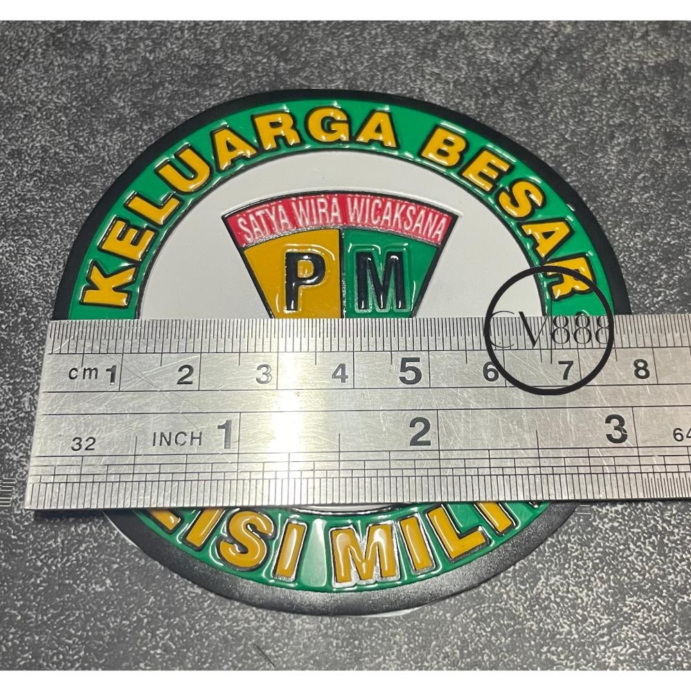 

Ready Stiker Pm (Bulat Hijau)- Sticker Police Militer -Stiker Polisi Militer