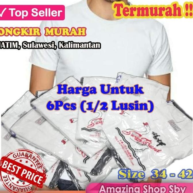 || MONALISA / Grosir Lusinan Kaos Dalam Oblong Pria Swan Brand Murah ||~~~