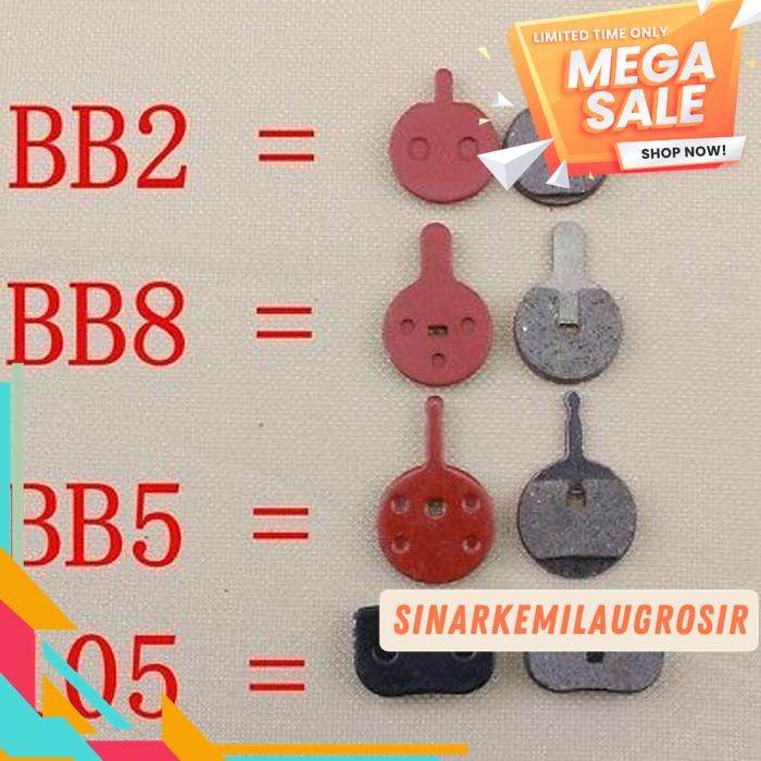 BB8 BB2 KAMPAS REM CAKRAM SEPEDA KANVAS KANPAS BICYCLE DISC BRAKE PADS BAHAN BERKUALITAS 