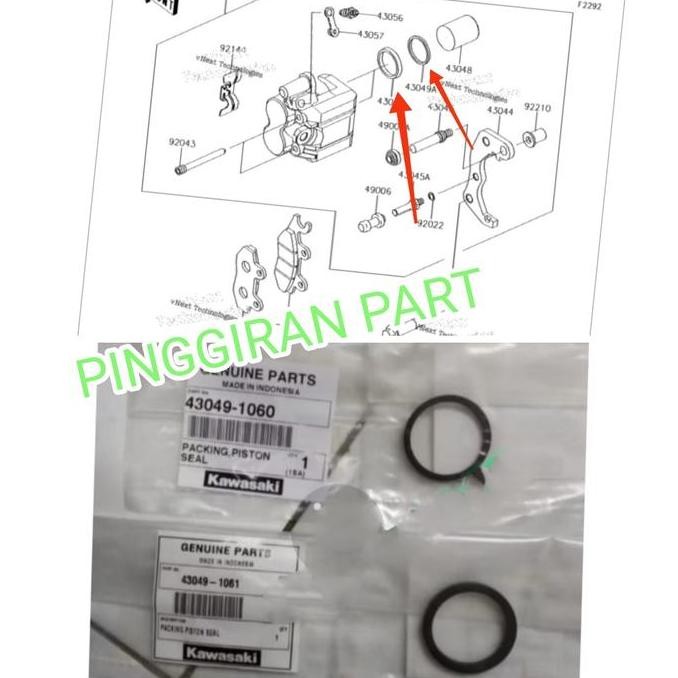 Promo karet seal o ring oring piston kaliper depan KLX 150 Ninja 250 Origina COD