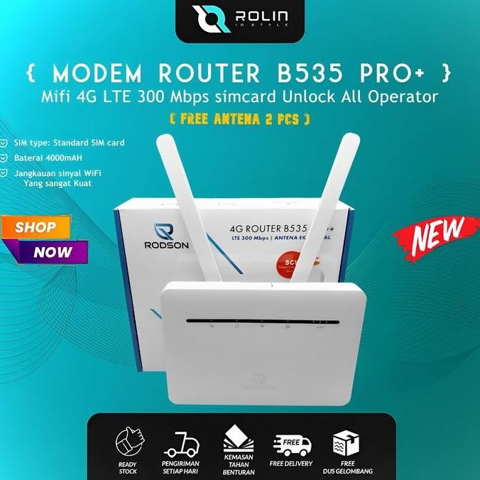 READY Modem Router Rodson B535 Pro+ 4G Unlock All Operator 300Mbps