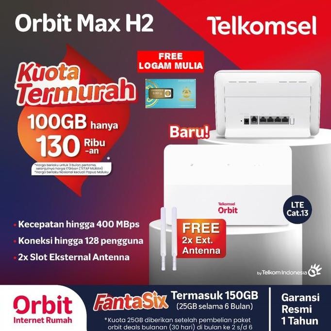 READY MODEM MIFI WIRELESS ROUTER HUAWEI B818 ORBIT MAX SPEED 4G LTE B818-263