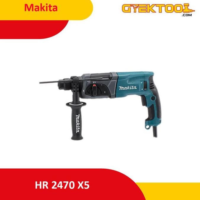 Makita HR2470X5 / HR 2470 X5 Mesin Bor Bobok Rotary Hammer HR2470 X5